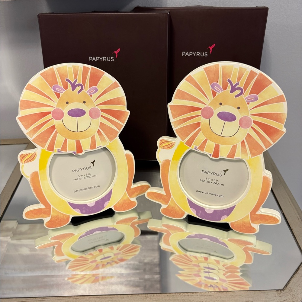 Papyrus lion baby frames new in box ret $35 each